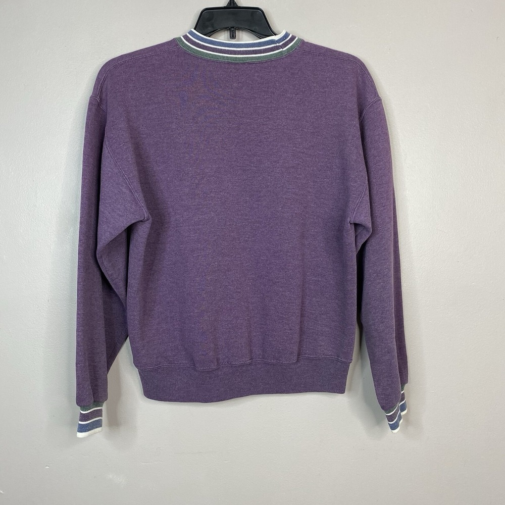 Vintage Jerzees Super Sweat Sweatshirt Purple Crewneck Size M USA - Picture 6 of 16